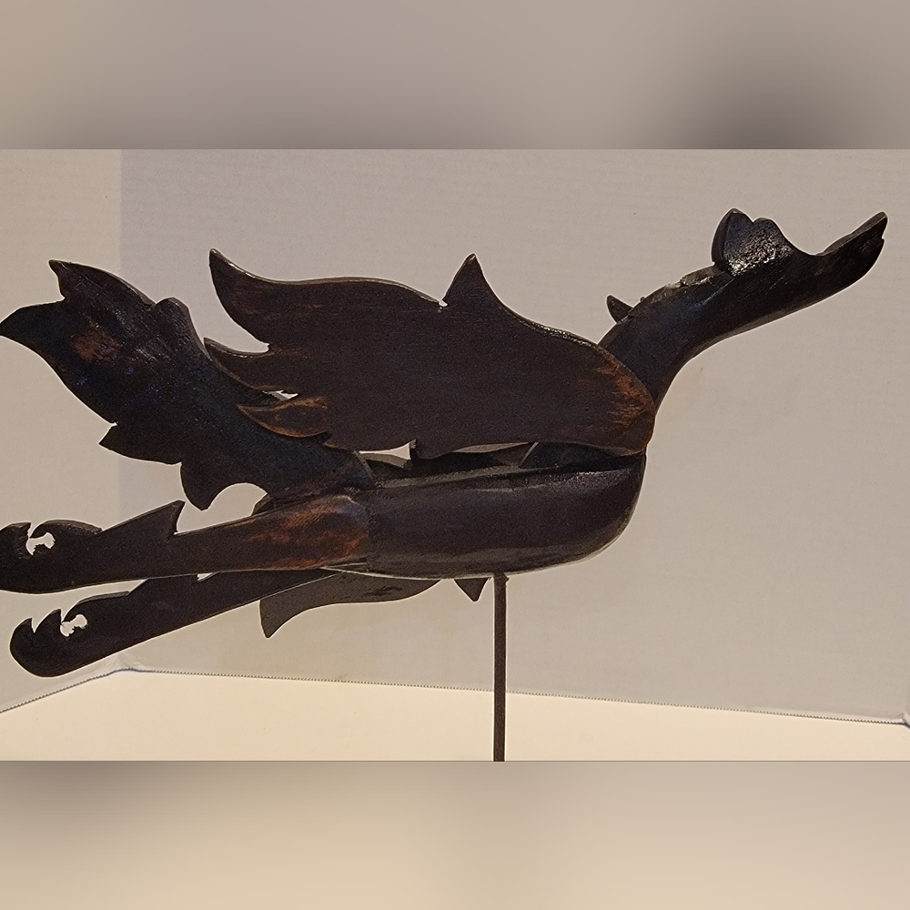 Thailand Hand Carved Wooden Phoenix Fire-bird mythical creature Pre-owned - Picture 2 of 9